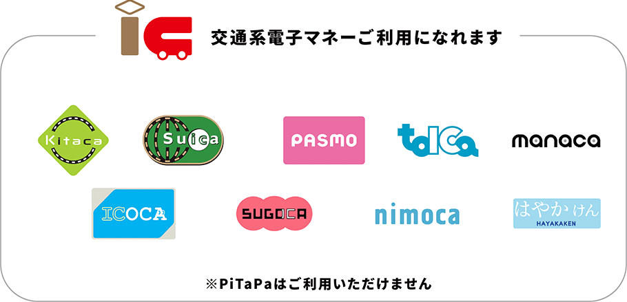 suica,パスモ,クイックペイ,楽天edy,nanaco,waon